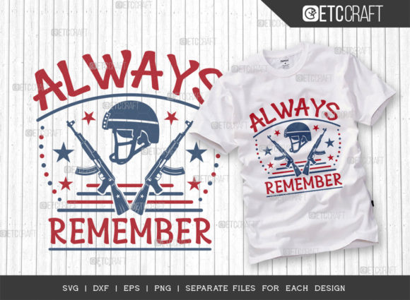 Always Remember SVG Cut File: Graphics for T-Shirt Designs