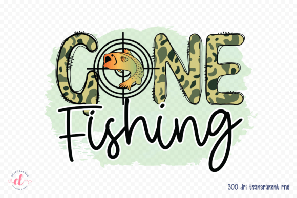 Gone Fishing PNG Graphics for Crafts